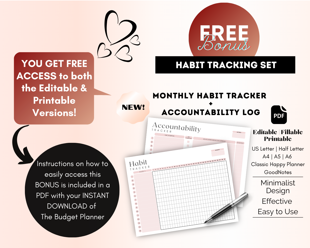 Budget Planner for iPad / Samsung Tablet: Notability, Noteshelf, Goodnotes Planner (Beige)