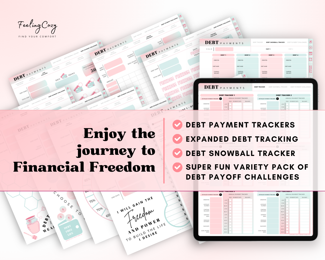 Budget Planner for iPad / Samsung Tablet: Notability, Noteshelf, Goodnotes Planner (Ombre)