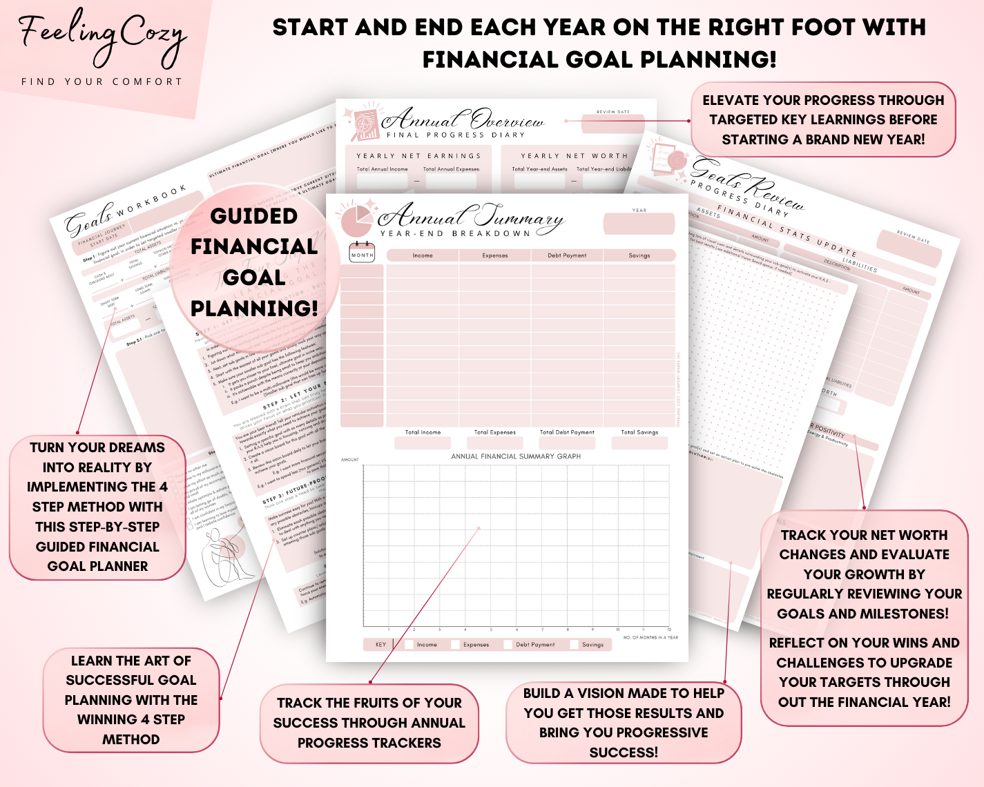 Printable Budget Planner Bundle | Happy Planner Template Bundle (Black & White)