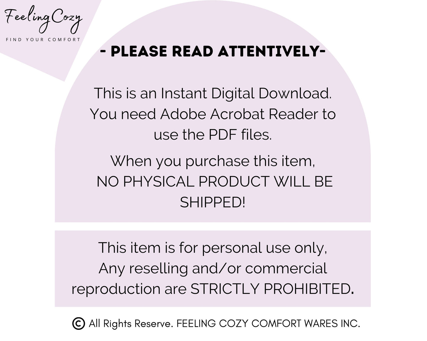 Meal Planner & Grocery List (Purple) | Printable & Editable Version Included