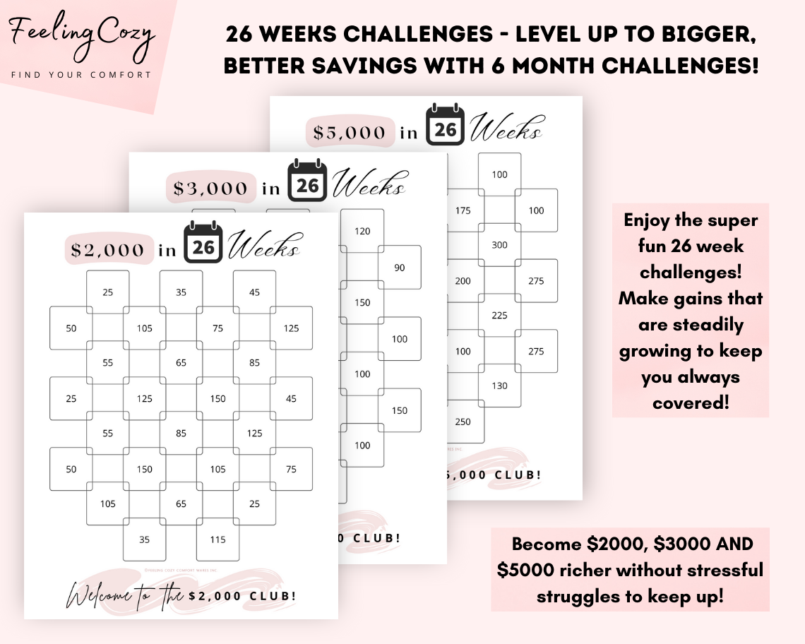 Savings Challenge & Tracker Bundle | Printable Edition