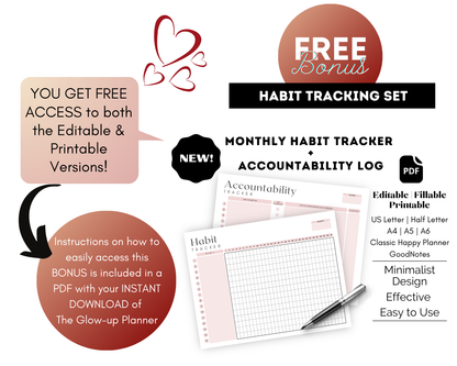 Digital Fitness Planner (Beige) | Landscape Edition  | iPad, Samsung Tablet - Notability / Goodnotes Planner