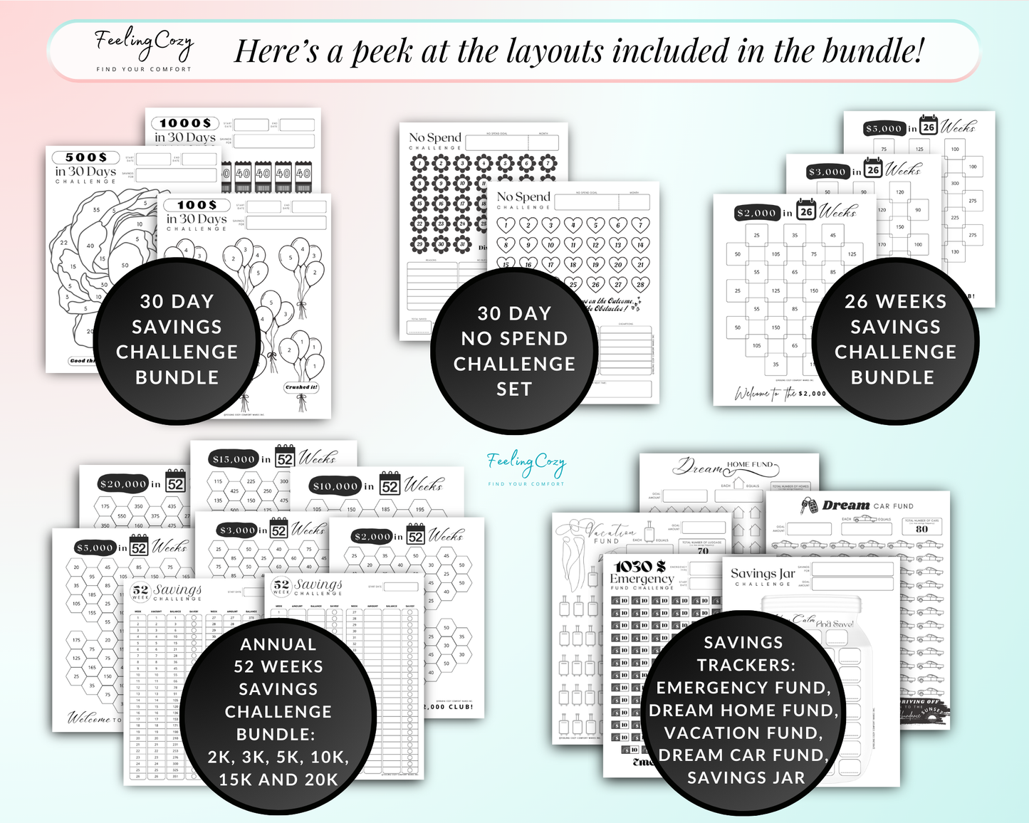 saving tracker, saving challenges, emergency fund