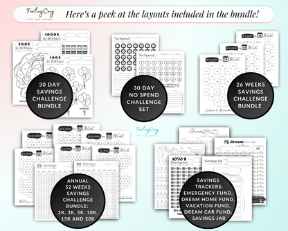 saving tracker, saving challenges, emergency fund