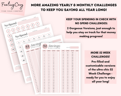 Savings Challenge & Tracker Bundle | Printable Edition