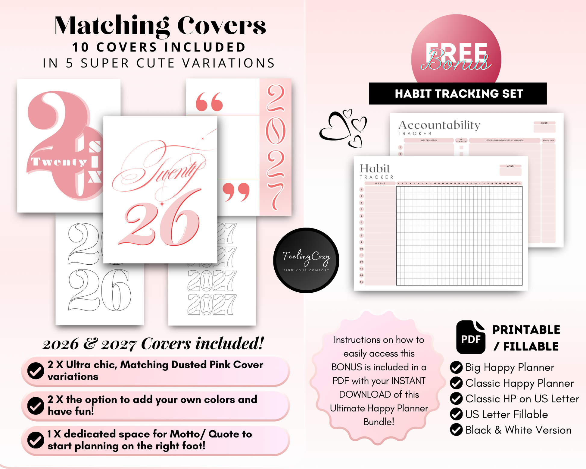 2026 happy planner cover, happy planner dashboard