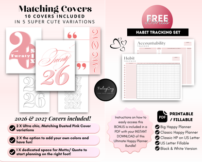 2026 happy planner cover, happy planner dashboard