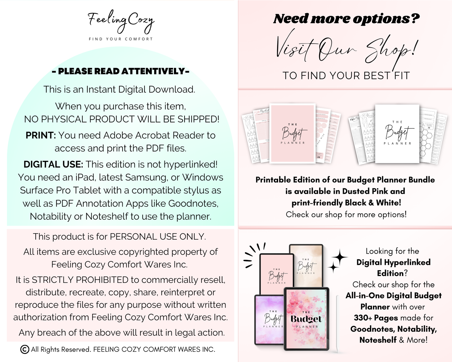 ADHD Budget Planner Printable | Weekly, Biweekly Paycheck Templates, Monthly Financial Planners | A4 A5 Budget Inserts