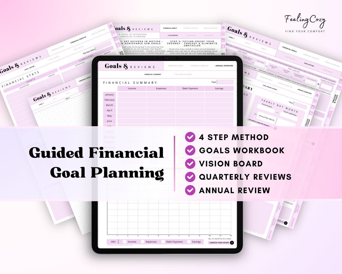 Budget Planner for iPad / Samsung Tablet: Notability, Noteshelf, Goodnotes Planner (Purple Dreams)