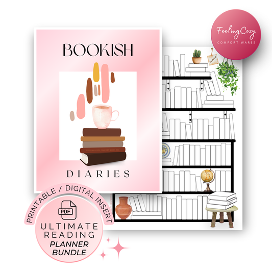 Printable Reading Journal 2026: Monthly Reading Tracker, Reading Planner, Book Review Template, Reading Challenge, Happy Planner Reading Log