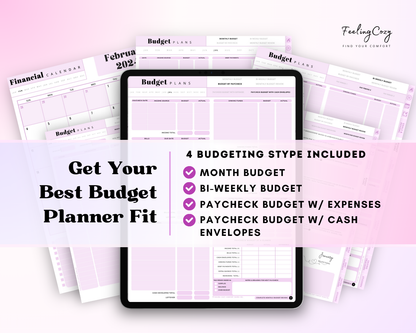 Budget Planner for iPad / Samsung Tablet: Notability, Noteshelf, Goodnotes Planner (Purple Dreams)