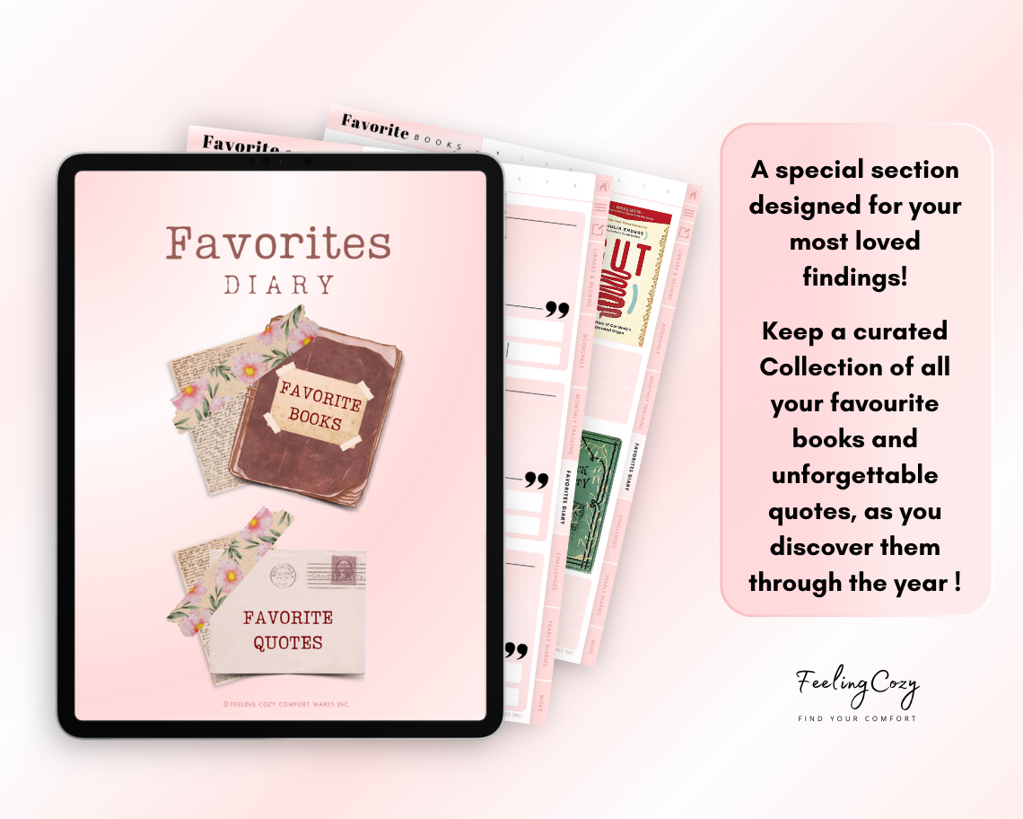 The Bookish Diaries: Digital Reading Journal for Book Lovers | Ipad / Tablet Use | Goodnotes Planner