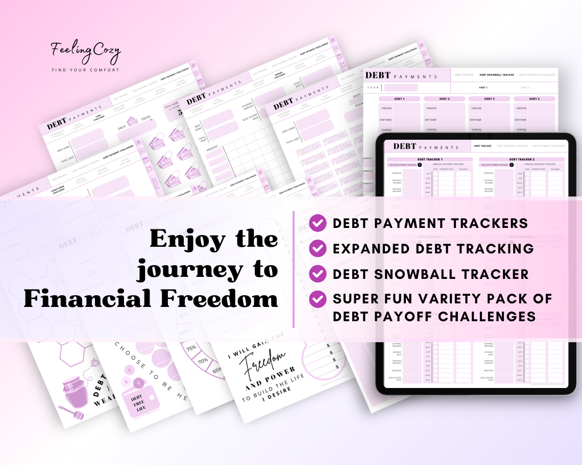 Budget Planner for iPad / Samsung Tablet: Notability, Noteshelf, Goodnotes Planner (Purple Dreams)