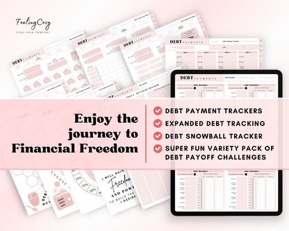 Budget Planner for iPad / Samsung Tablet: Notability, Noteshelf, Goodnotes Planner (Pink)