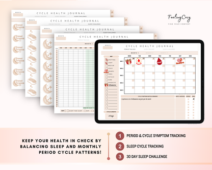 Digital Fitness Planner (Beige) | Landscape Edition  | iPad, Samsung Tablet - Notability / Goodnotes Planner