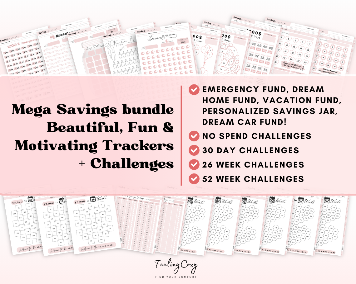 Budget Planner for iPad / Samsung Tablet: Notability, Noteshelf, Goodnotes Planner (Pink)
