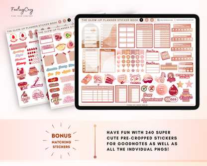 Digital Fitness Planner (Beige) | Landscape Edition  | iPad, Samsung Tablet - Notability / Goodnotes Planner