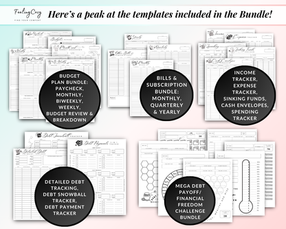 Ultimate Happy Planner Templates | Happy Planner Template Bundle (Black & White)