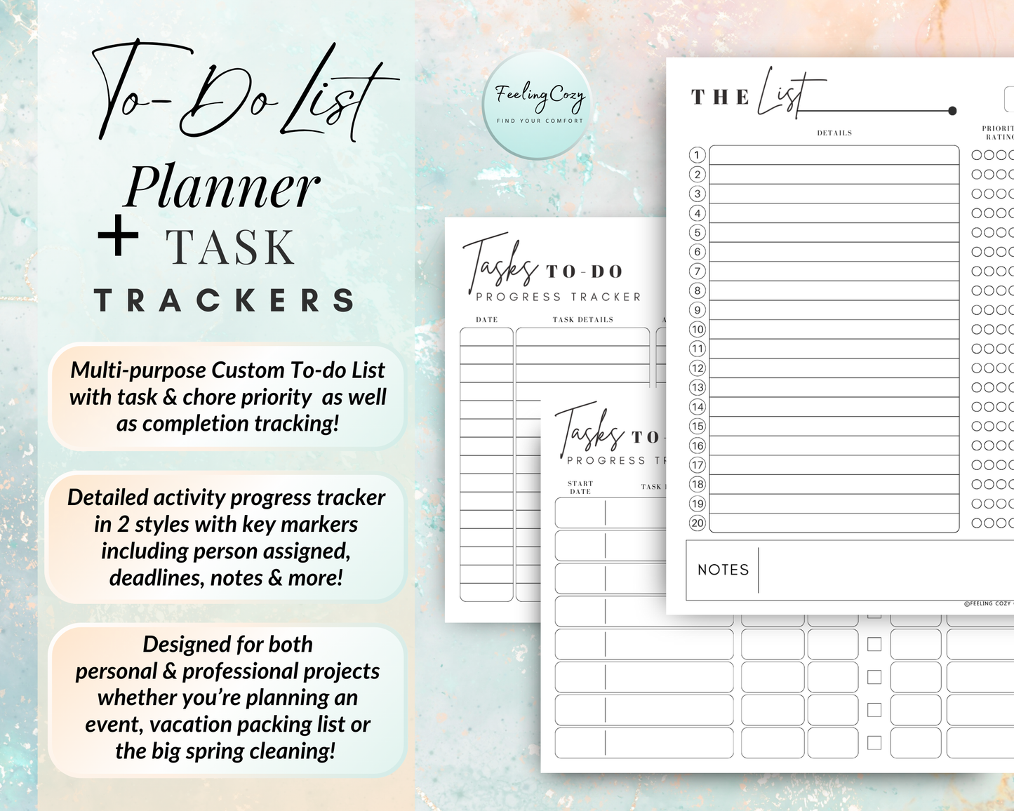 Printable Calendar 2025, 2026 Monthly Calendar template | Daily Planner, Monthly Planner, Hourly Schedule, Weekly Planner, Yearly Planner