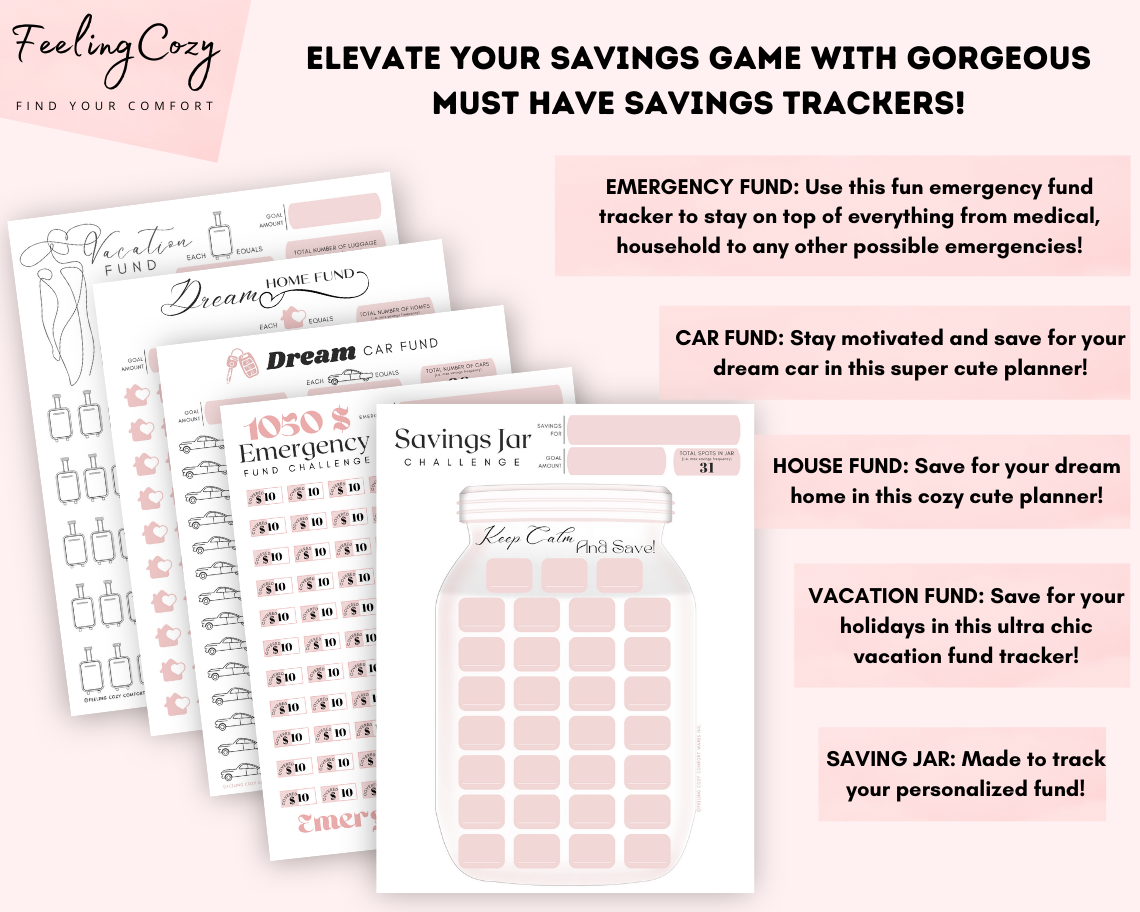 Savings Challenge & Tracker Bundle | Printable Edition