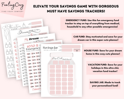 Savings Challenge & Tracker Bundle | Printable Edition