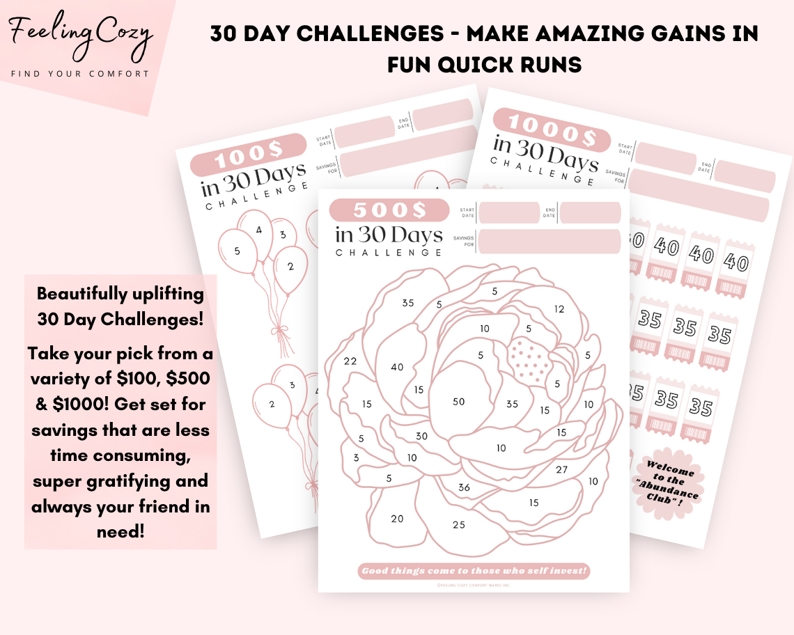 Savings Challenge & Tracker Bundle | Printable Edition