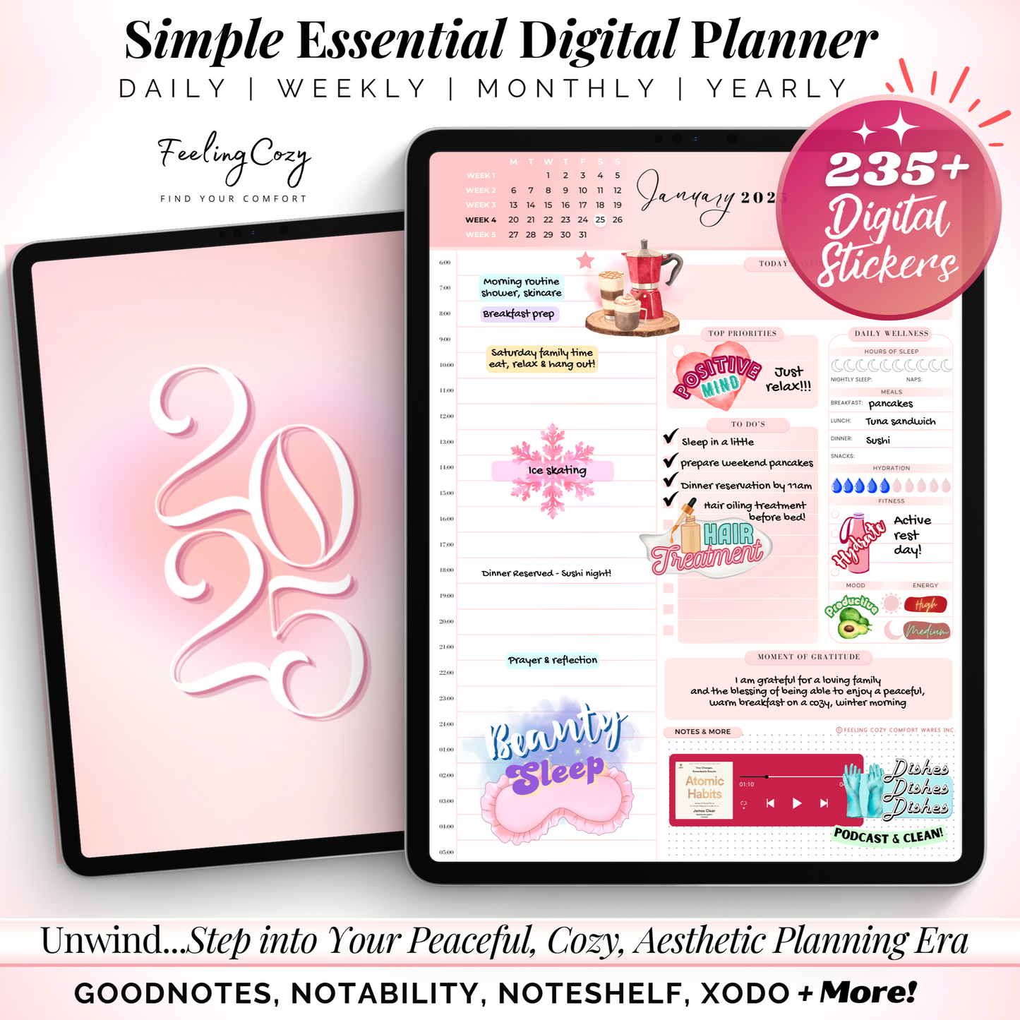 2025 Digital Planner, Planner 2025 Digital, Goodnotes planner, 
digital planner for iPad, 2025 Daily Planner, 2025 Hourly Schedule, 2025 Weekly Planner, Weekly Schedule, Monthly Planner, To-do list, Notability Planner, goodnotes sticker, best digital planner, beginner friendly digital planner, weekly schedule template, Monthly Calendar


2025 Digital Planner, Planner 2025 Digital, Goodnotes planner, 
digital planner for iPad, 2025 Daily Planner, 2025 Hourly Schedule, 2025 Weekly Planner, Weekly Schedule