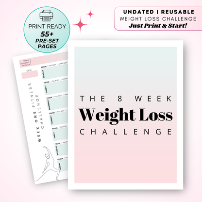 8 Week Weight Loss Journal (Ombre) | Printable Edition