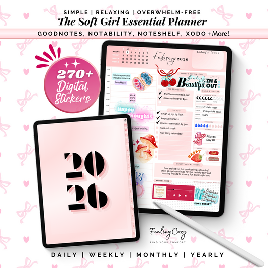 Digital Planner 2026, 2026 Digital Calendar, Simple Digital Planner, Pink Goodnotes Planner, Pink Digital Planner, Cute Digital Planner, Elegant Digital Planner, Digital Goodnotes Sticker, 2026 Goodnotes Planner, Daily Digital Planner, Weekly Digital Planner, Weekly Hourly Digital Planner, Yearly Planner