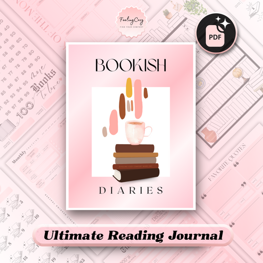 Printable Reading Journal 2025: Monthly Reading Tracker, Reading Planner, Book Review Template, Reading Challenge, Happy Planner Reading Log