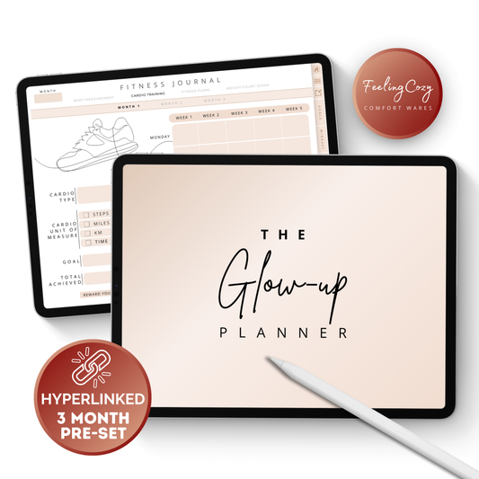 Digital Fitness Planner (Beige) | Landscape Edition  | iPad, Samsung Tablet - Notability / Goodnotes Planner