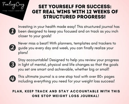 12 Week Fitness Planner | Meal Planner | Workout Planner & More | Black & White Printable Edition