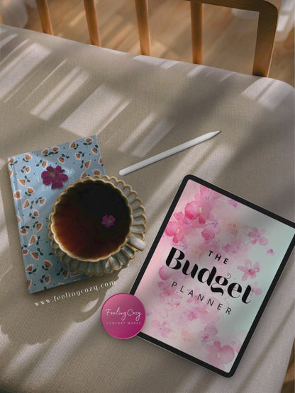 Aesthetic Ombre Floral Digital Budget Planner for iPad & Samsung — Goodnotes, Notability & Noteshelf